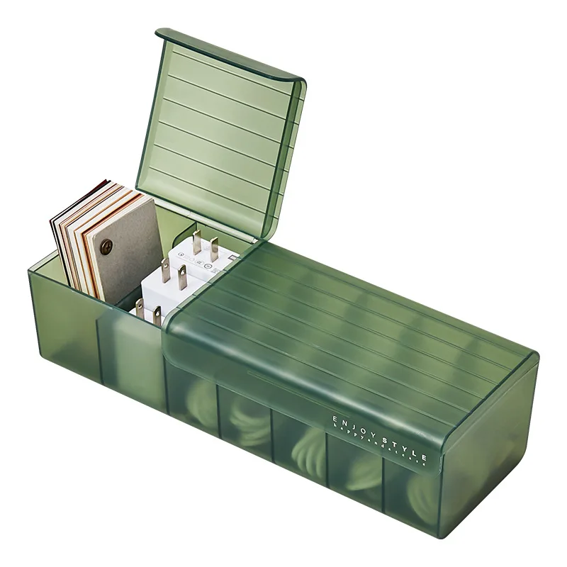 

Ins Data Line Organizer Box With Lid Wire Cable Holder Case USB Charging Plug Storage Bin Big Size Office Accessories Holder Box