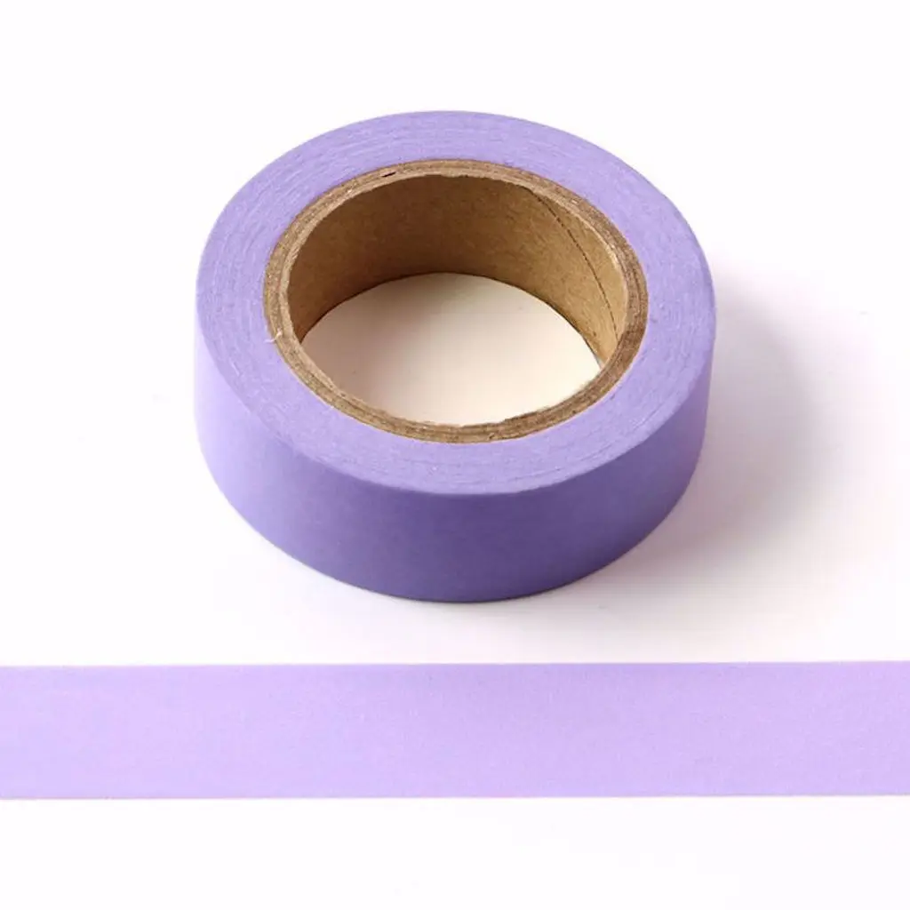 Cinta adhesiva de papel Washi p&uacute;rpura, luz pura, para decoraciones-1