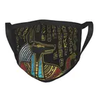 Маска для лица многоразовая с украшением египетского Анубиса, пылезащитная Этническая маска для взрослых в стиле древнего Египта, респиратор