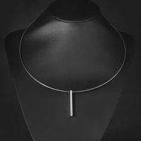 real stainless steel 1mm thickness wire necklace blank bar collar choker jewelry necklace gifts