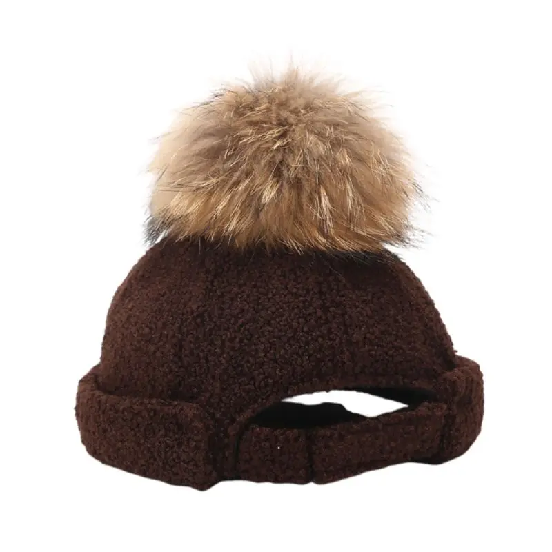 Новая очаровательная дамская шляпа с меховым шариком модные женские бархатные