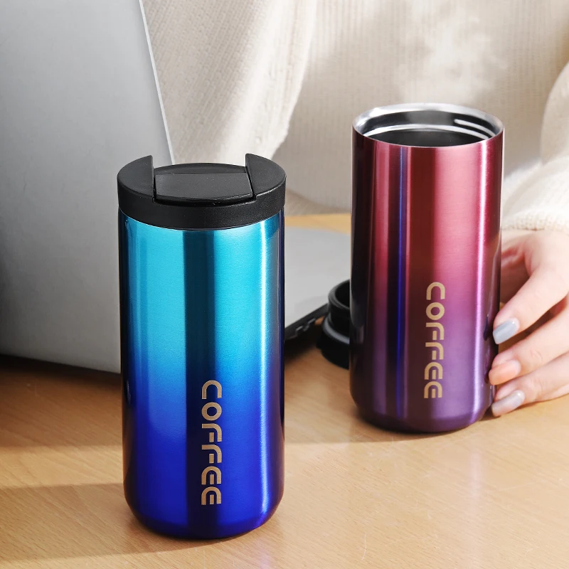 

Double Stainless Steel 304 Coffee Mug Leak-proof Thermos Mug Travel Thermal Cup Thermosmug 400ml Household Thermal Cup For Gifts
