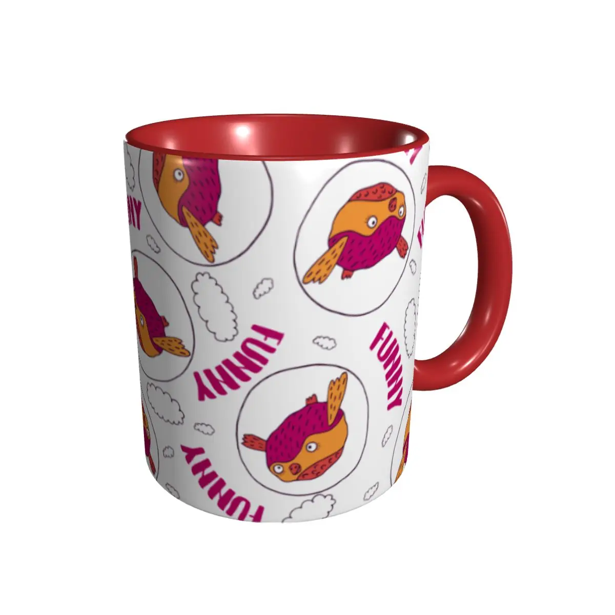 

Ceramic Cup Classic Curved Cup, with smooth curve and high temperature resistant frosted coffee cup gift cup 330ml.