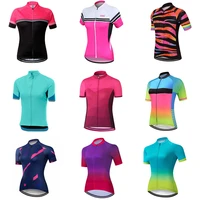 summer womens 9 styles fashion pro team short sleeve road bike jersey cycling bicycle mtb racing clothes ropa maillot clothing