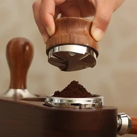 515358 35mm coffee tamper four angled slopes soild wood coffee powder hammer espresso maker cafe barista tools accessories