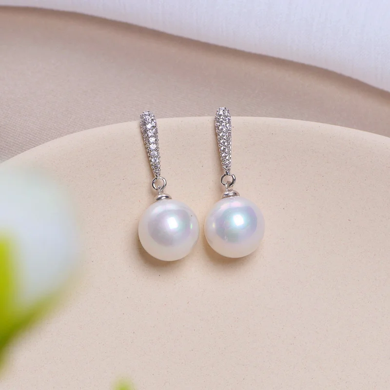 Серьги-подвески с кристаллами ААА и цирконием женские Классические Элегантные