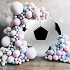 Laeacco круглая футбольная фотосессия фон для фотосъемки круглая Футбольная тема для маленьких мальчиков на 1-й День рождения индивидуальный фон