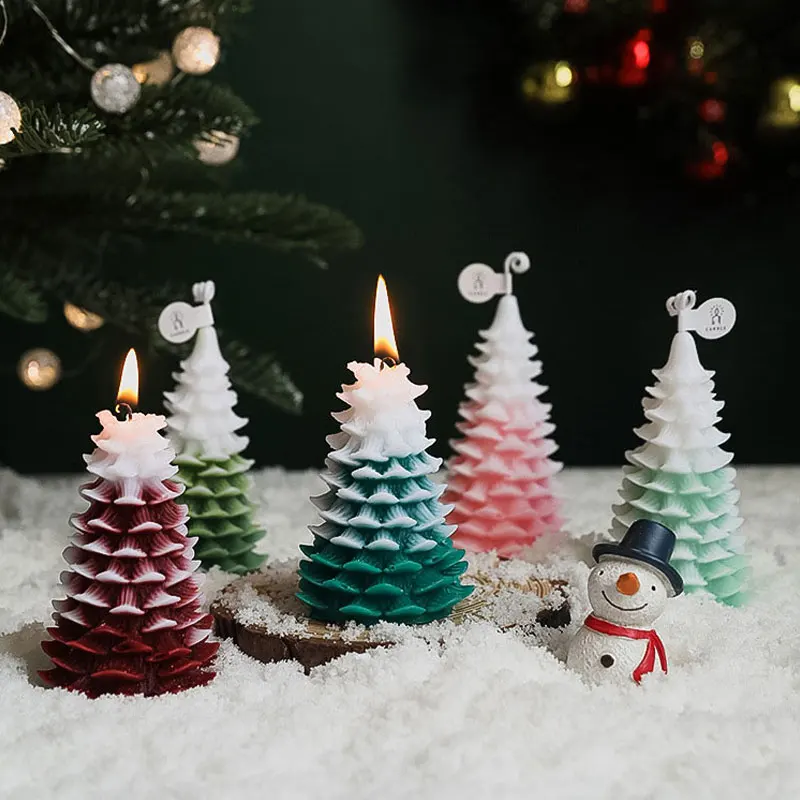

Christmas Tree Candle Souvenir Candles with Fragrance Creative Art Photography Decorations Home Studio Gift Photo Shooting Props