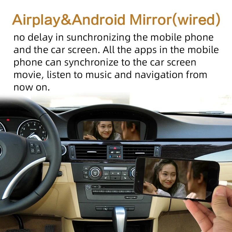 Sinairyu WIFI беспроводной Apple Carplay Car Play для BMW CIC X1 X3 X5 X6 E70 E71 E84 F25 Android зеркало с