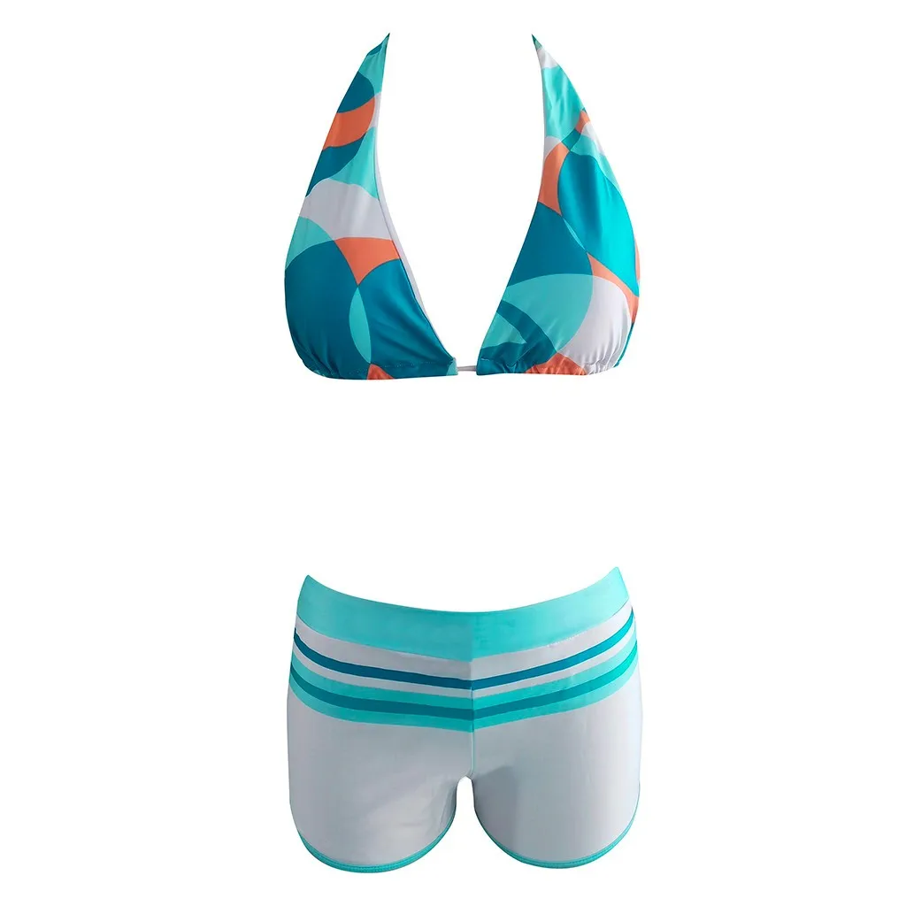 Женский купальник Леопардовый Гавайский принт пуш ап сексуальный бикини набор