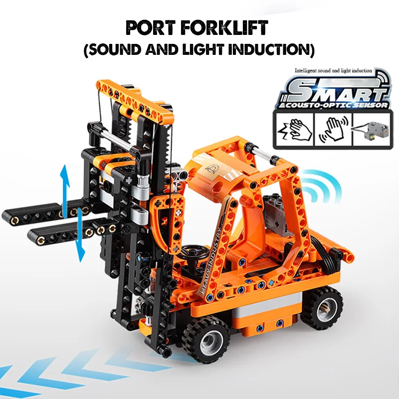 

Cada 634Pcs City Port Truck Engineering Car 10 IN 1 Building Blocks For City Technical Induction Bricks Toys for Kids