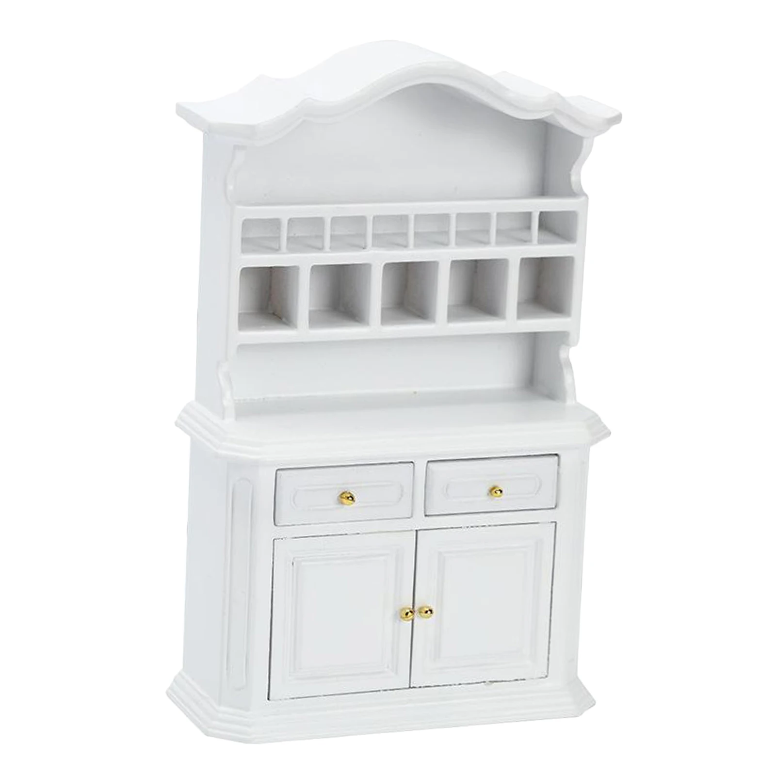 

1:12 Dollhouse Mini Wooden Cabinet Bookcase Simulation Room Scenery Accs