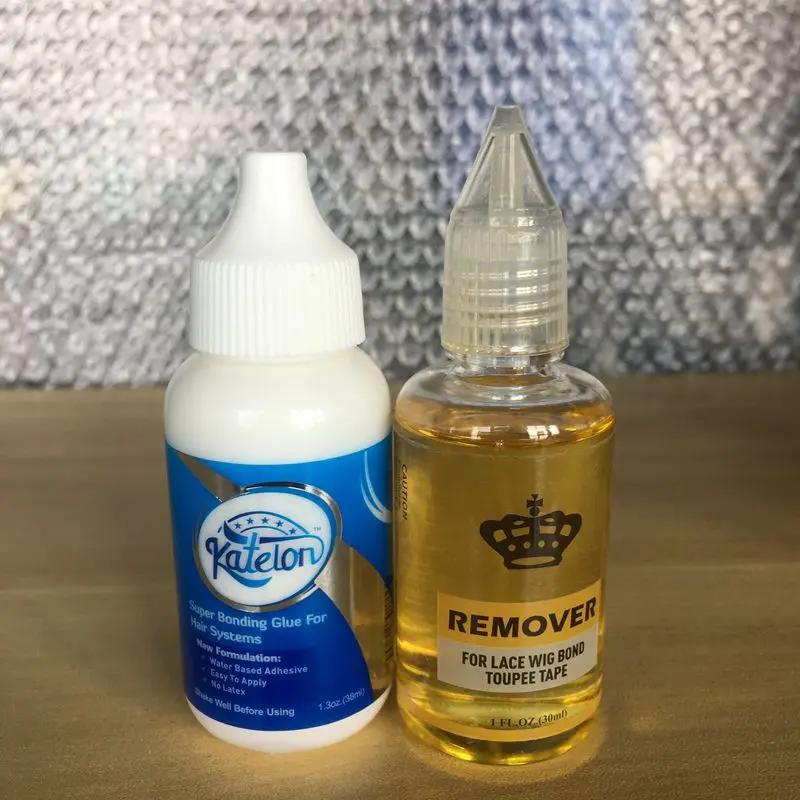 1 glue 1 remover 40ML Lace Wig Glue WaterProof Wig Bonding Glue Invisible Adhesive With 1 Bottle Remover For Lace Wig Adhesives Bobo Wig Bond - Цвет: 1 glue 1 remover