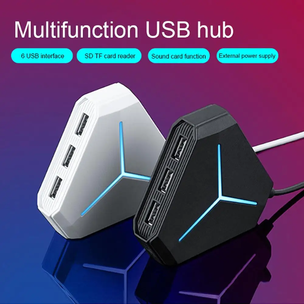 6 Порты и разъёмы usb-хаб с устройство для чтения карт SD TF 1 м кабель сплиттер