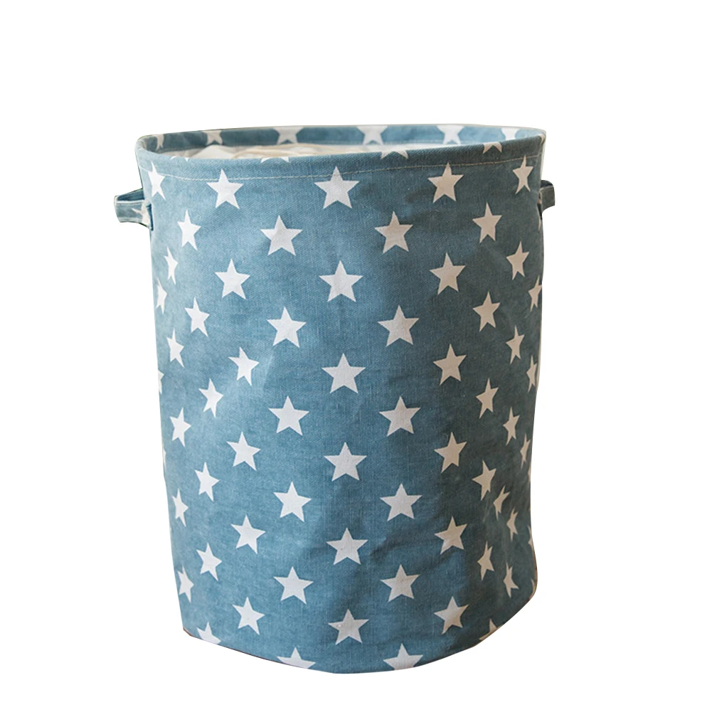 Домашний Органайзер портативные игрушки складное ведро с рисунком звезды