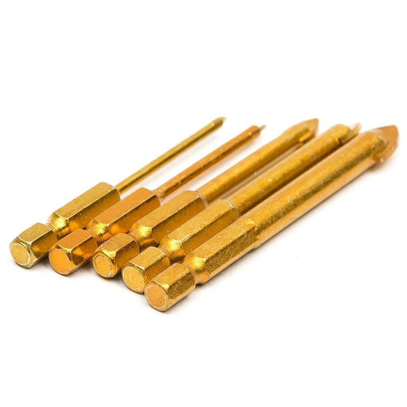 Горячая XD 5 шт шестигранный хвостовик для стекла и плитки набор сверл сверло