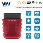 ELM327 V1.5 WIFI OBD2 сканер ELM 327 в 1 5 wifi для AndroidIOS OBD 2 Автомобильный диагностический инструмент Wi-Fi ODB2 OBDII считыватель кодов