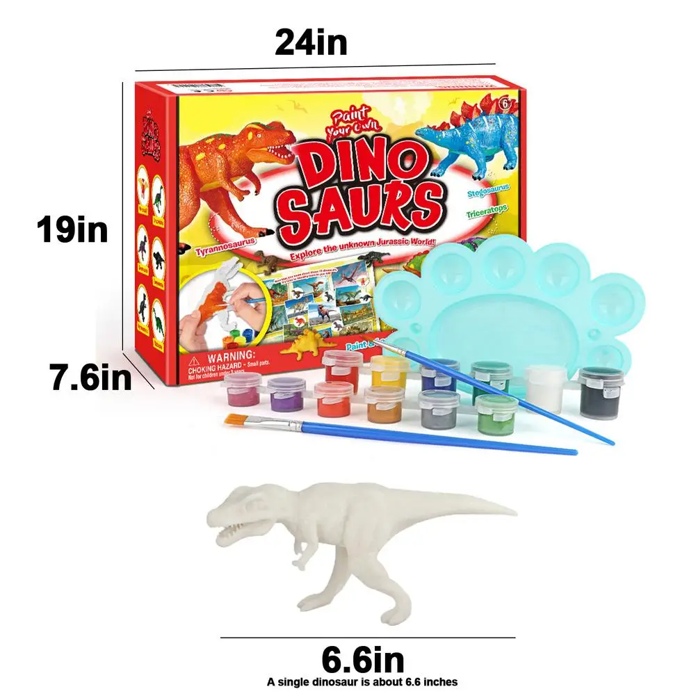 

3D Painting Animal Set Kids Dinosaur Painting Kit DIY Dinosaurs Toys Art And Craft Supplies Set For Children Gift