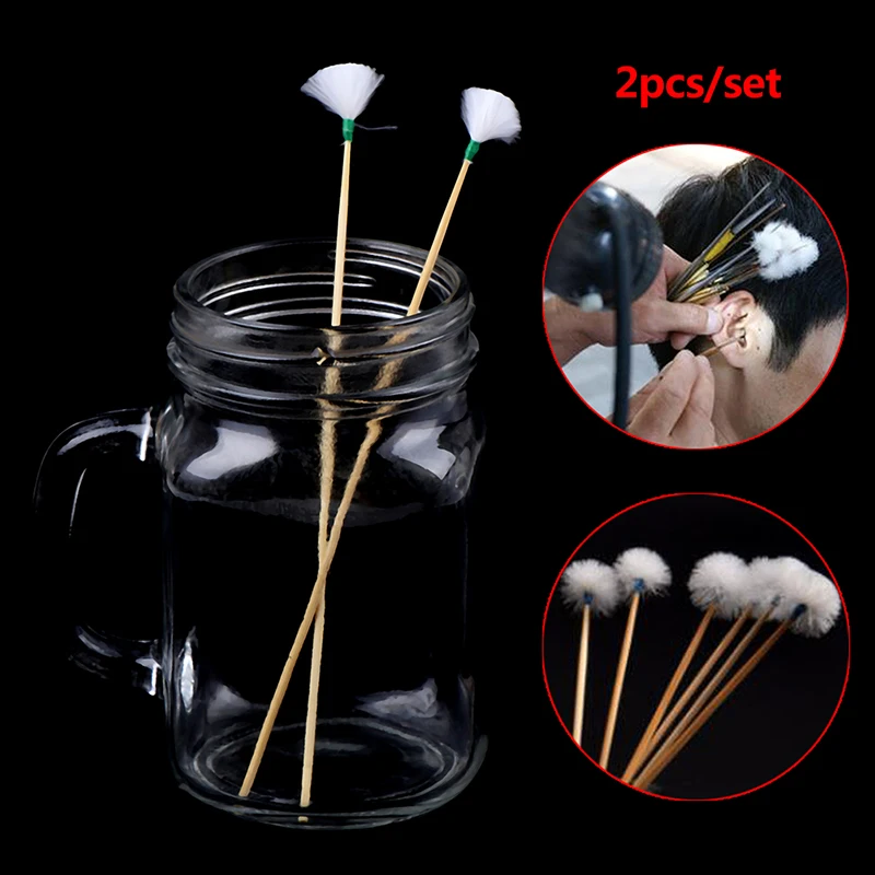 1 шт/2 шт гусиное перо ушные палочки для взрослых с бамбуковой ручкой инструменты