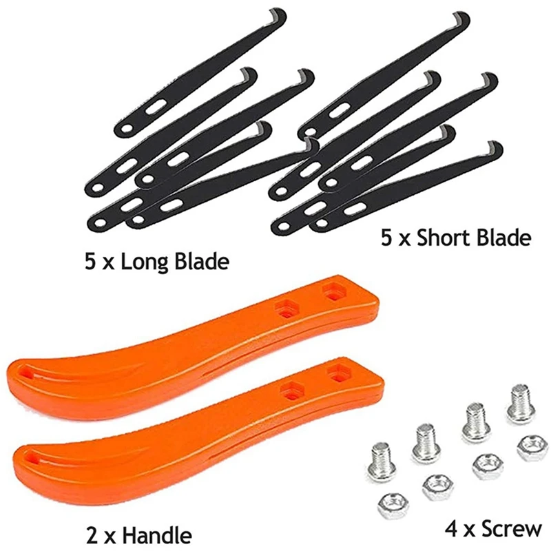 

12x Tile Joint Tool Sealant Removal Grout Scraping Off Edges (2 Type Blade) & 500x Plastic Ceramic Tile Leveling System