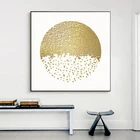 Скандинавская абстрактная Золотая Роскошная Картина на холсте, современные постеры, принты, Настенная картина для гостиной, домашнее украшение стен