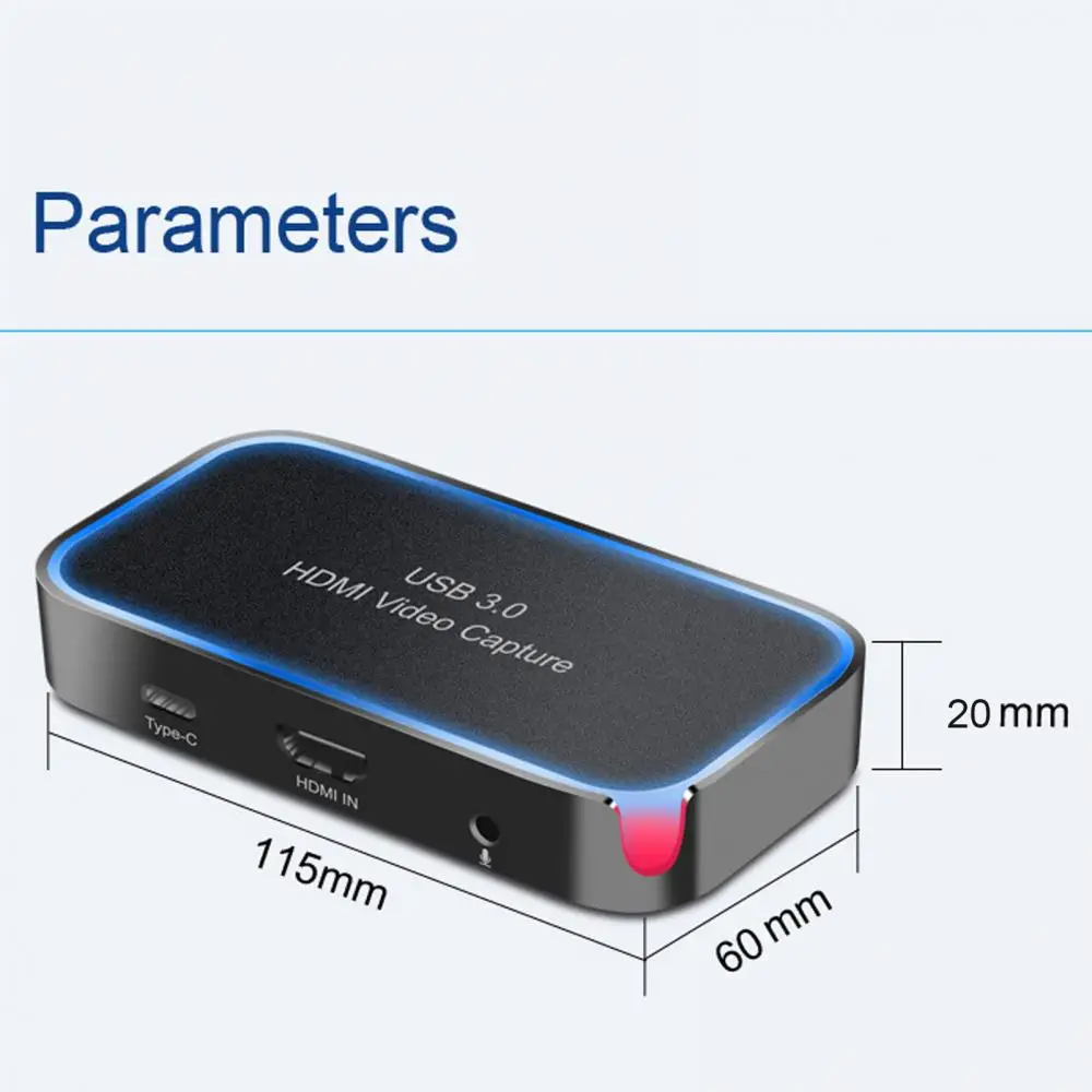 

Video Capture Card USB3.0 HD 1080P Recording Adapter for Game Video Live for HDMI-compatible
