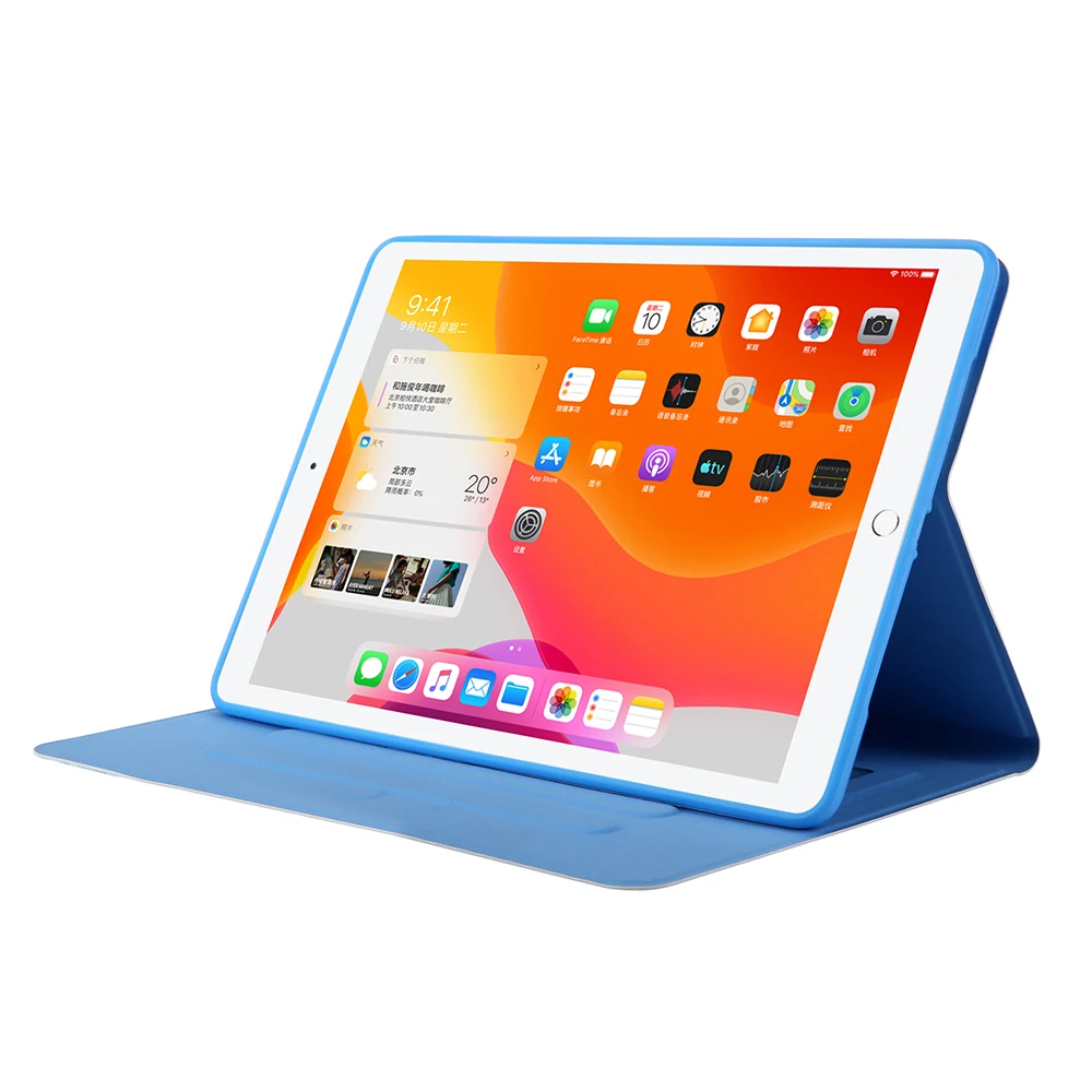 Чехол для iPad 7 10 2 чехол Air 3 Pro 5 защитный из искусственной кожи с подставкой и