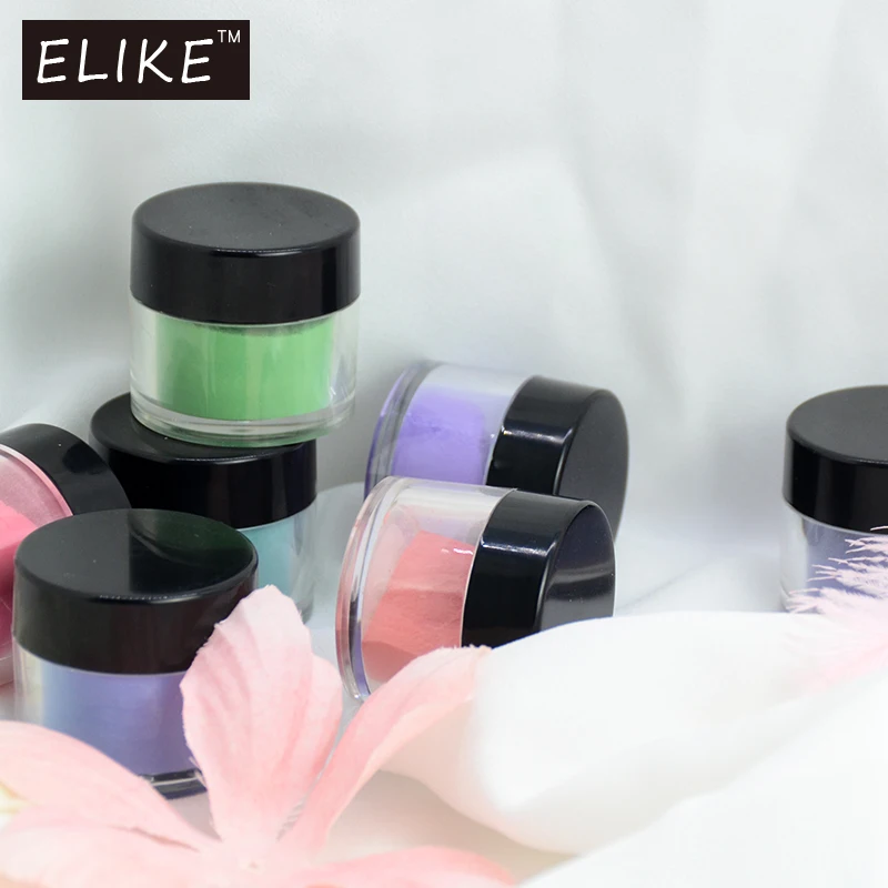 Like изменение температуры градиентный цвет ногтей хром Пигмент 10 г/кор. цвета dip