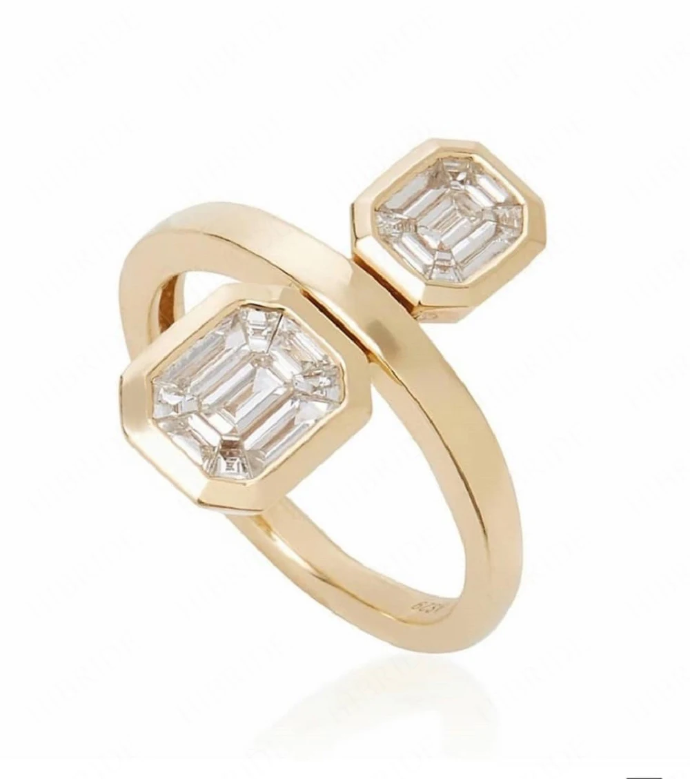 HIBRIDE роскошное массивное штабелируемое кольцо для женщин Свадебные аксессуары