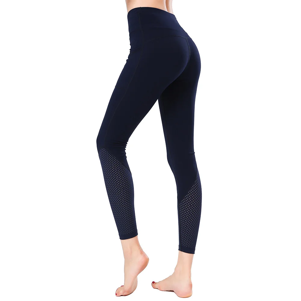 Navy LUKITAS, Леггинсы для йоги, колготки для женщин, для тренировки, дышащий нейлон, одежда для фитнеса, штаны для тренировки бега, женские свободные спортивные штаны XL - Цвет: Navy