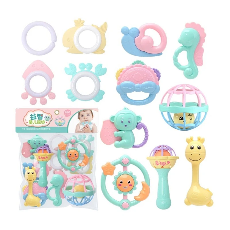

Baby Finger Training Rotating Rattle Kids Behavior Correction Plastic Toys with Bell Inside Accompany Toys