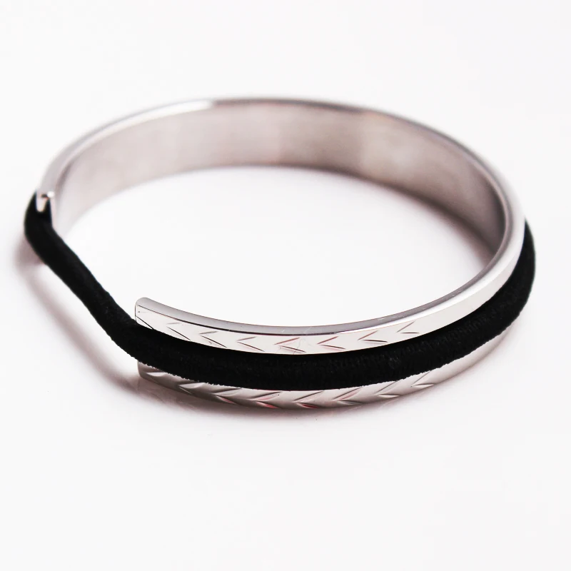 10 mm silver Розовое золото цвет серебристый цвет открыт манжета браслеты для женщин мужские ювелирные изделия черные браслеты ручные аксессуары регулируемые - Окраска металла: 10 mm silver