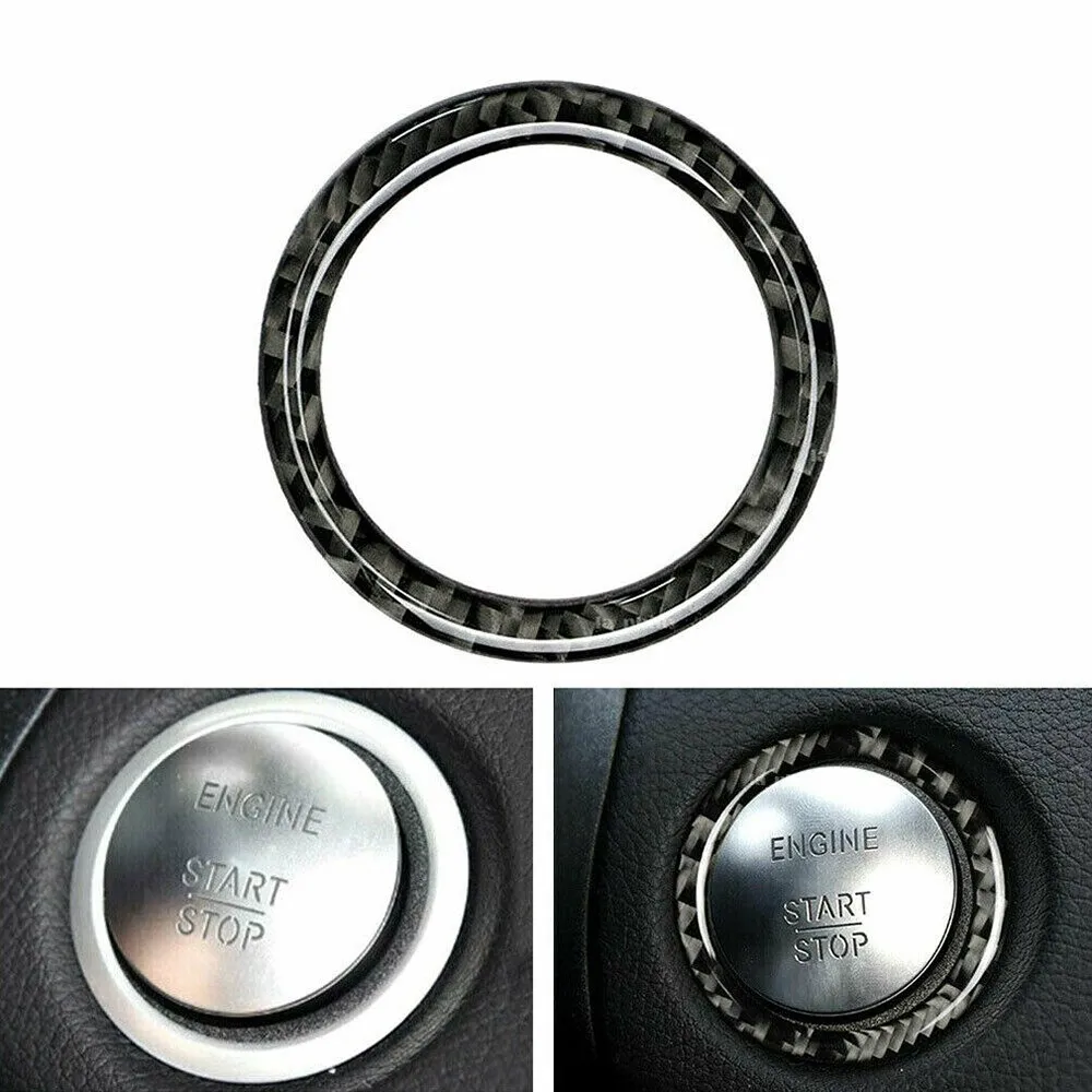 

For Mercedes Benz C Class W204 2011-14 Car Engine Start Stop Lgnition Key Ring Decorative Covers Accessories