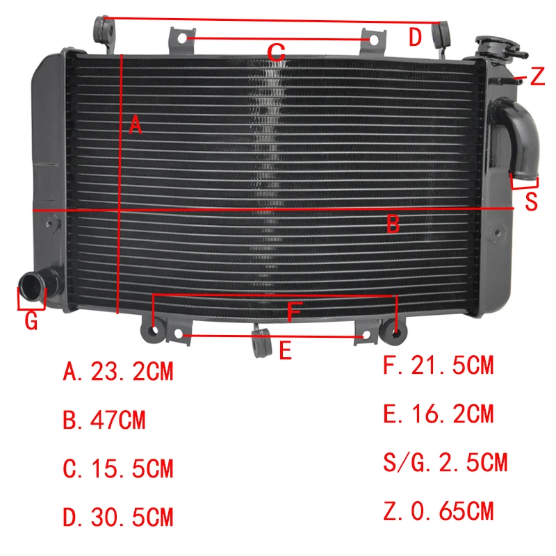 Motorcycle Replacement Cooling Aluminum Cooler Radiator For Suzuki GSX1300 R RZ RA Hayabusa GSX1300R 2008-2019 | Автомобили и