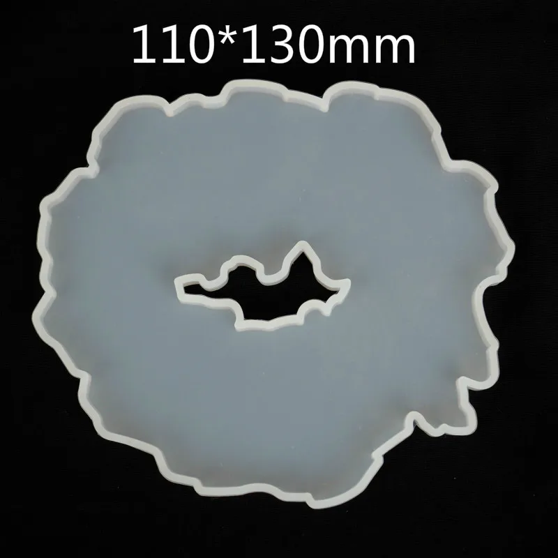 Большая Асимметричная силиконовая форма в форме лотка натуральный агат жидкость