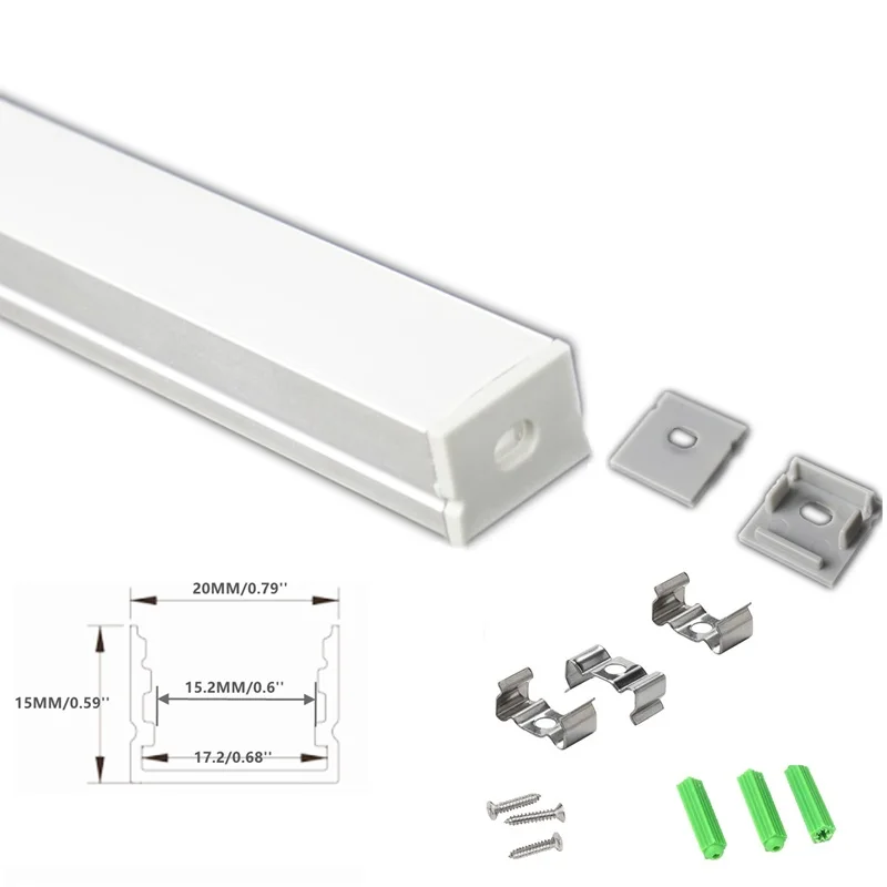 5/10-Pack 1M 40Inch U Shape LED Aluminium Channel Diffuser,1