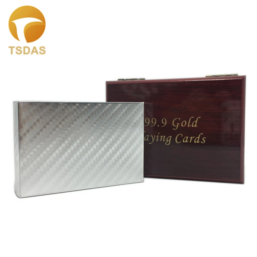 Золото Серебро мозаика игральные карты серебро Фольга покрытием казино покера