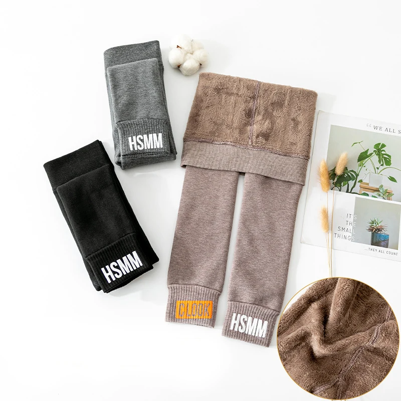

EuerDoDo Autumn Winter Girls Leggings Cotton Warm Velvet Leggings Skinny Pants Print Pants Casual Kids Clothes