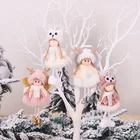 2021 подарок на Новый год Милая Рождественская Кукла-ангел орнамент с рождественской елкой Noel деко рождественские украшения для дома натальные с утолщённой меховой опушкой, 2020 Декор