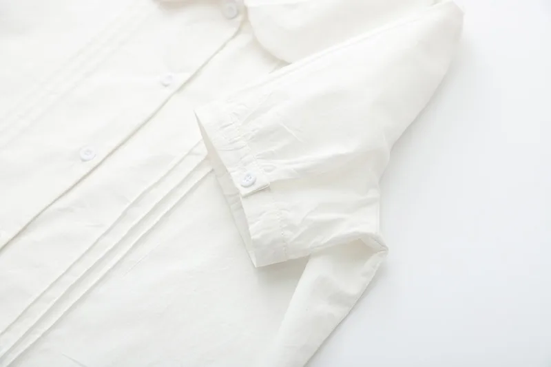 

Hsa 2021 Women Blouses Summer Tops Casual White Shirts Button Cotton Top Loose Long Sleeve Cotton Yarn Shirt Blusas Blouse