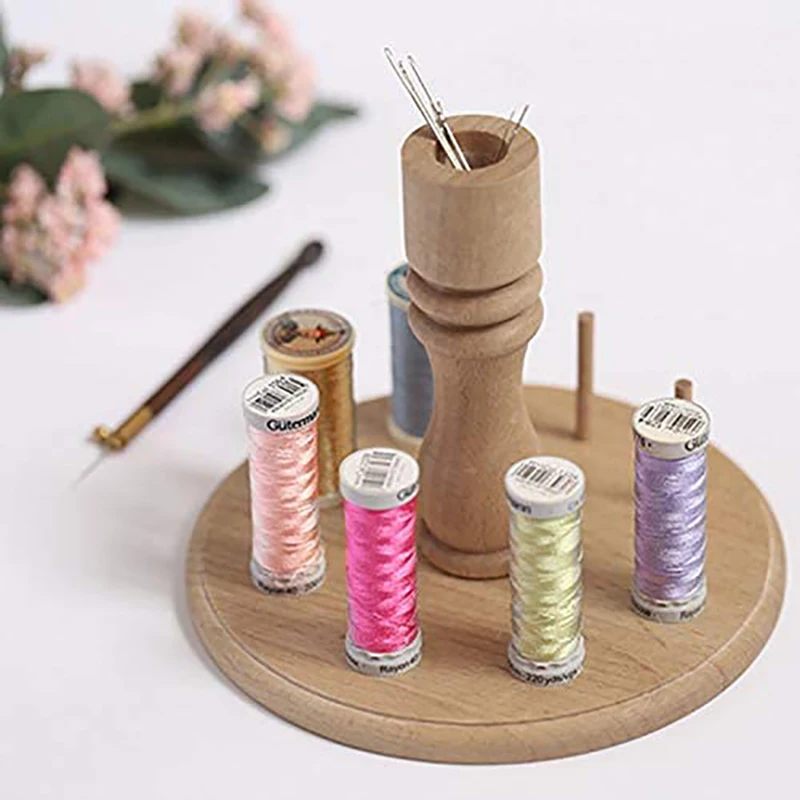 

Spool Cone Thread Stand Thread Rack Wooden Thread Holder Sewing Solid Spool Rack,Embroidery Beaded Thread Tool for Home