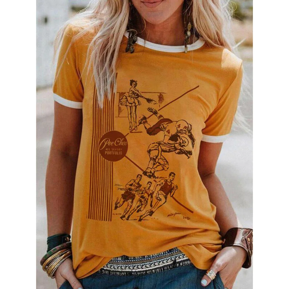 

80s Pop Culture Nostalgia T-Shirt 70 S 90s Pee-Chee Folder Graphic Tee Funny Tumblr Trending Vintage Shirt Classical Female Tops