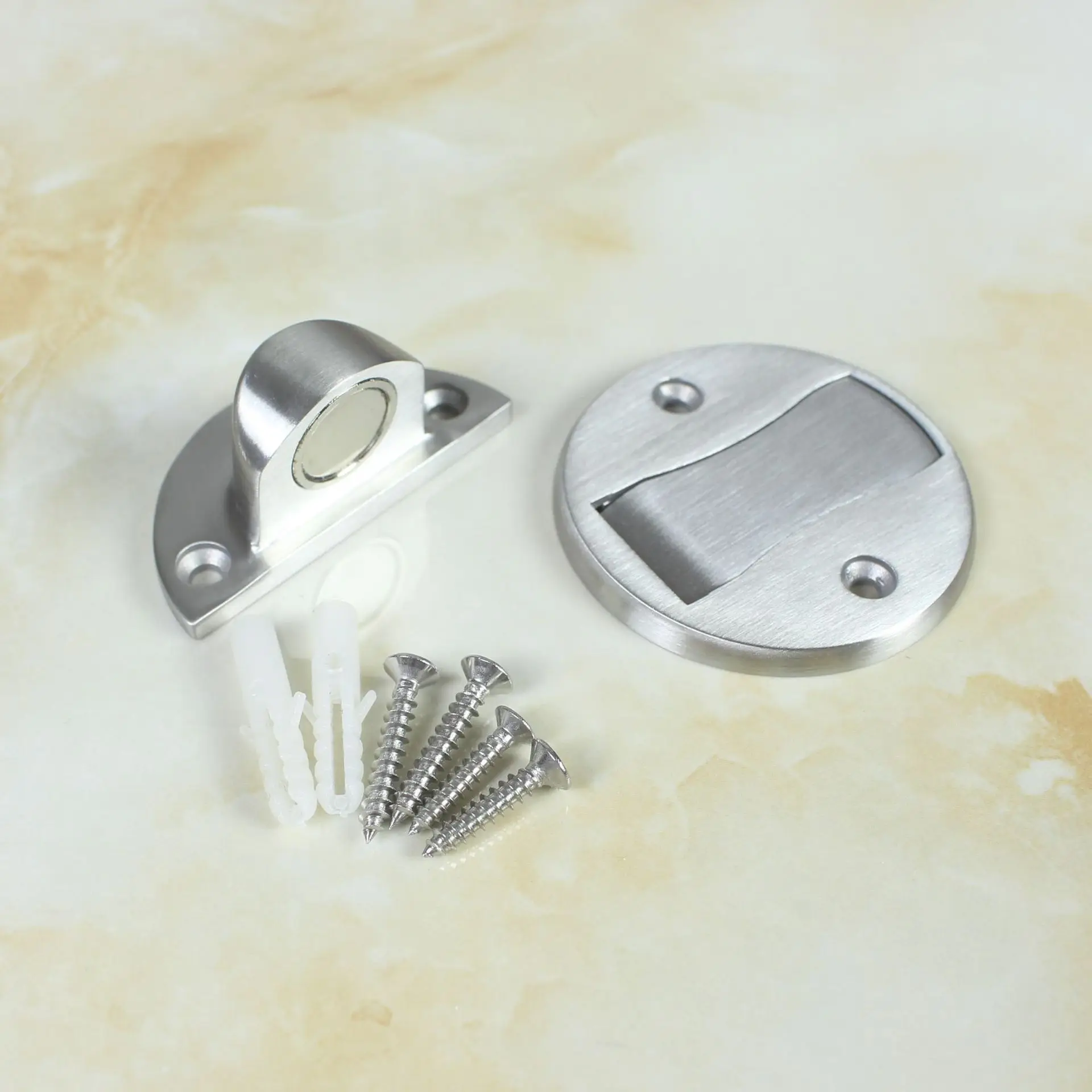 

install the invisible door to touch the anti-collision wall and attract the door to block the bathroom