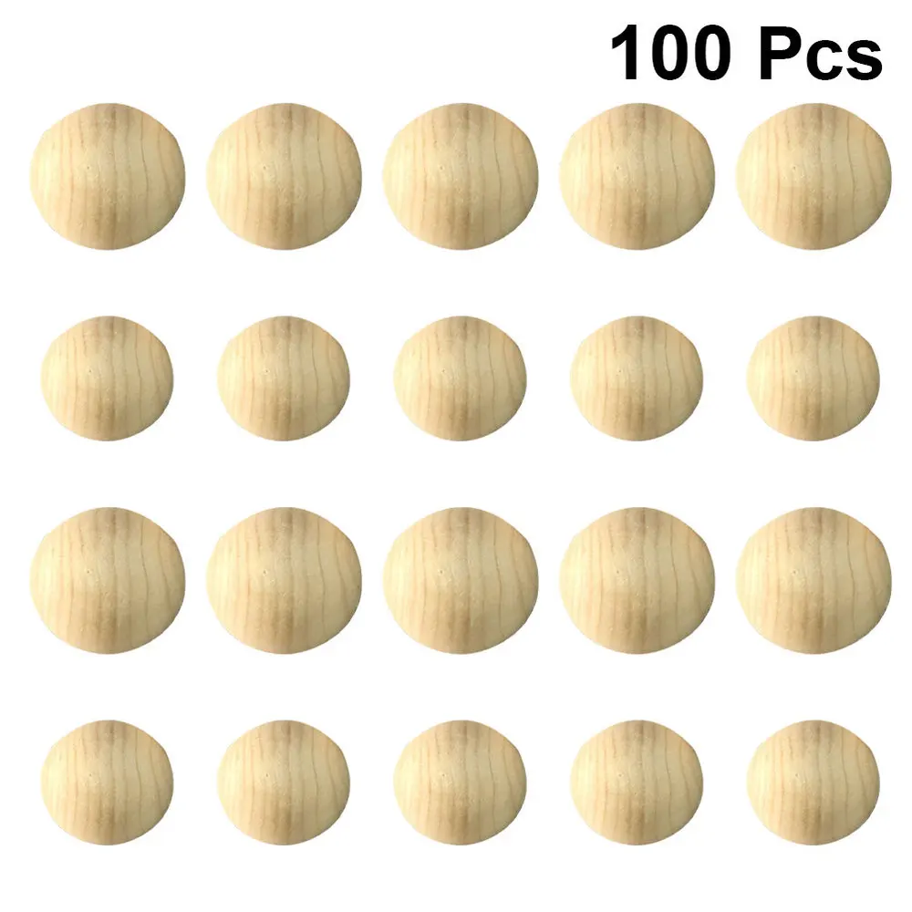 100 шт незавершенные половинки деревянных шариков мини полушарие лотоса