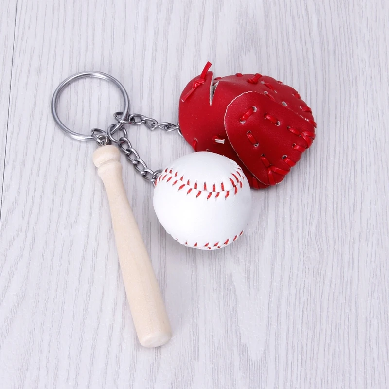 Брелок мини бейсбольная перчатка с подвеской в виде шара брелок креативная