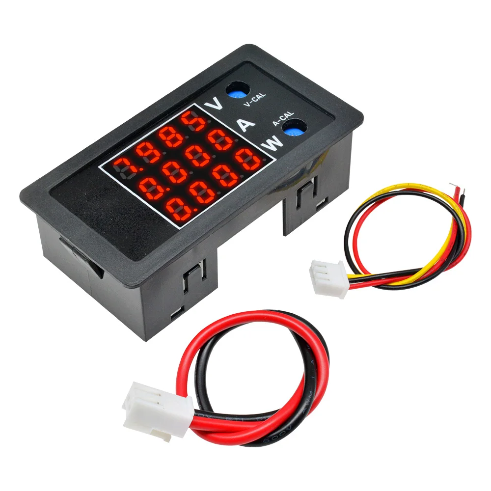 Red Red Red DC 0-100V 10A 1000W цифровой светодиодный Вольтметр Амперметр ваттметр Напряжение ток Питание энергии метр тестер с ЖК-экраном звуковой сигнал тревоги монитор - Цвет: Red Red Red