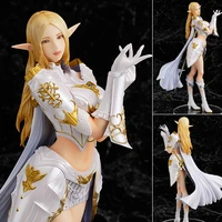 lineage ii white elf female mage with weapon pvc anmie figure collectible model doll toy
