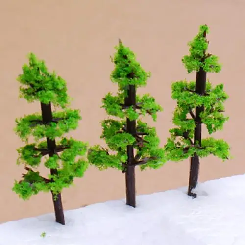 

100Pcs 1:160-1:220 N Z Scale Fir Tree Models Set for Railway Landscape Accss