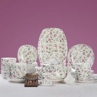 guci household korean japanese bone china tableware28pc set bowl set gift wedding