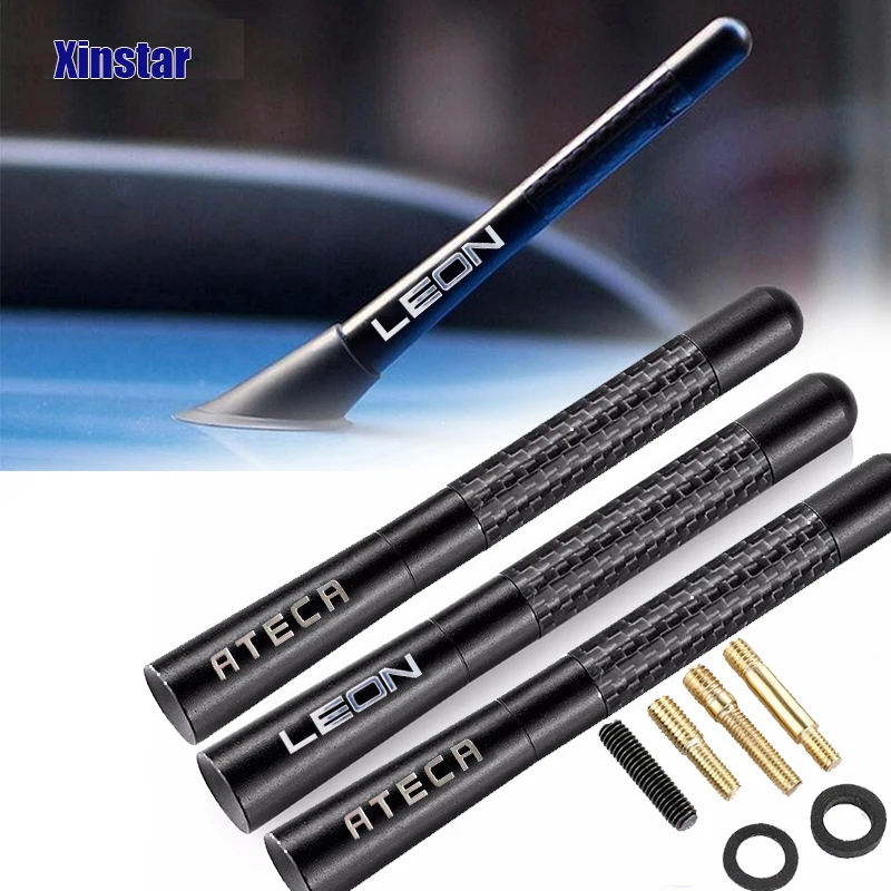 4 7 дюймовая наклейка для короткой радиоантенны из углеродного волокна seat leon